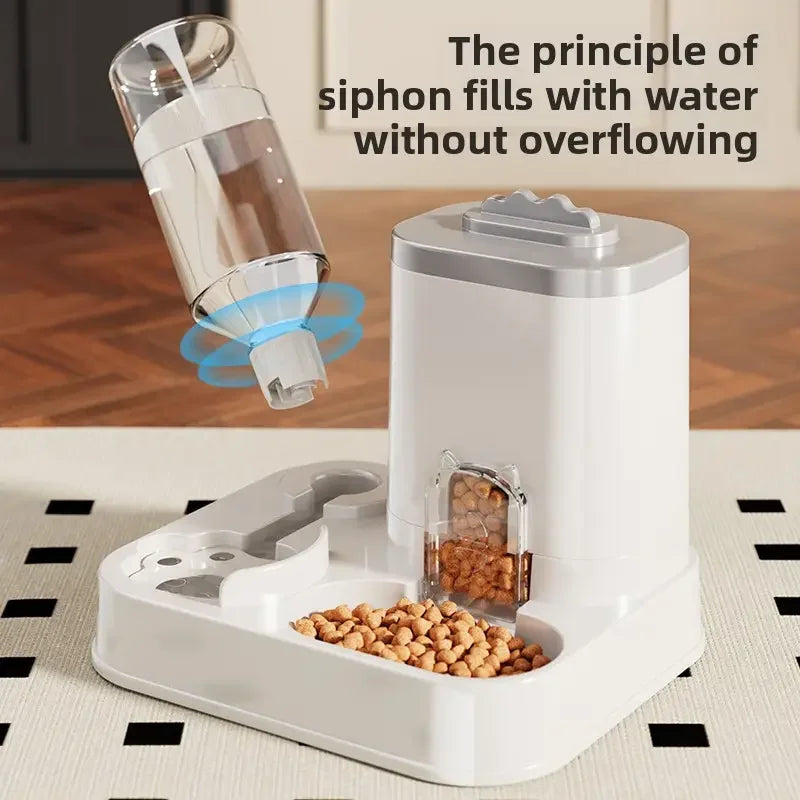 Automatic Pet Feeder & Water Dispenser – Gravity-Powered, No Batteries Needed